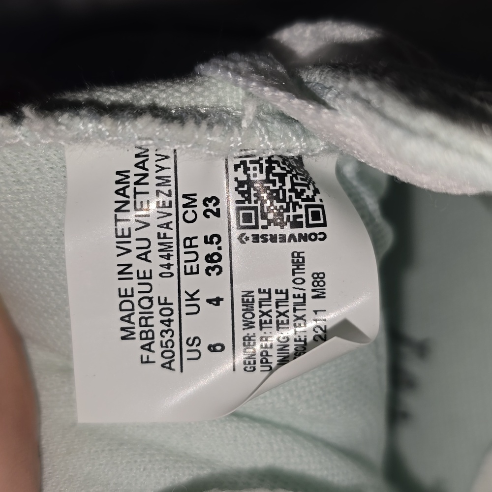 Converse All Star Mint Green Canvas Shoes - Picture 2 of 7